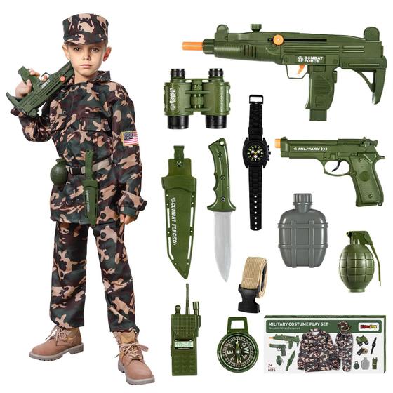 Imagem de Traje KukuFun Army para meninos Halloween Military Soldier 3-1