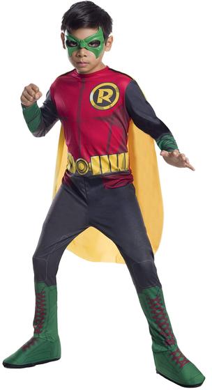 Imagem de Traje Rubie's DC Superheroes Robin Child's, tamanho médio