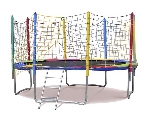 Imagem de Trampolim Cama Elástica Pula Pula 3,05m 3m Nacional Colorida Premium Playground Reforçada Galvanizada