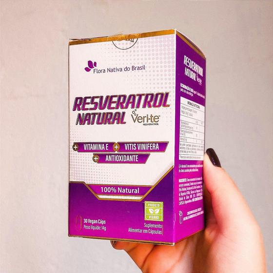 Imagem de Trans Resveratrol 100% Natural Veri-te 30 Capsulas Veganas - Flora Nativa