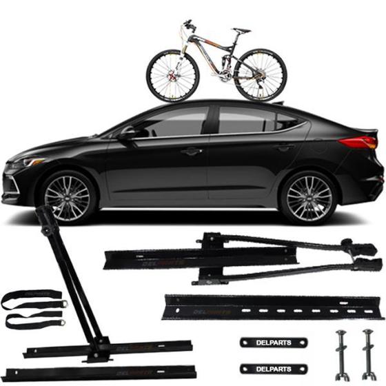 Transbike Novo Suporte Rack Teto Para 1 Bike Hyundai Elantra Super