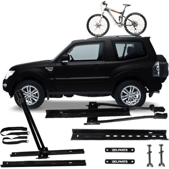Transbike Novo Suporte Rack Teto Para 1 Bike Mitsubishi Pajero Full