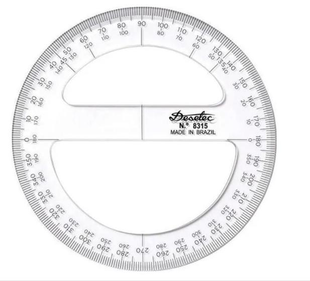 Imagem de Transferidor Acrílico 360 Trident Desetec 8312 12Cm