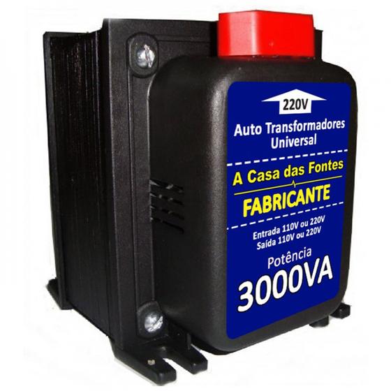 Imagem de Transformador 3000va 110/220v Geladeira Bivolt