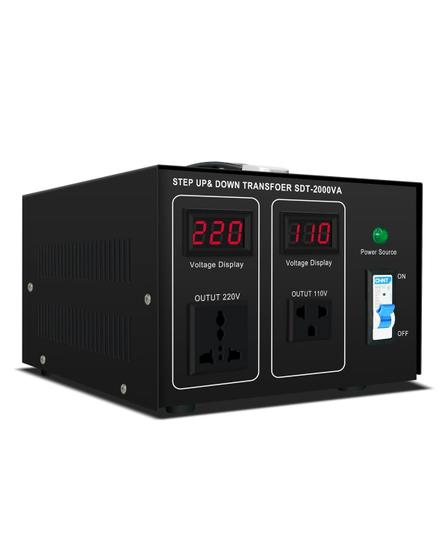Imagem de Transformador Step Up/Down ZHENGXI 2000W - 220V para 110V