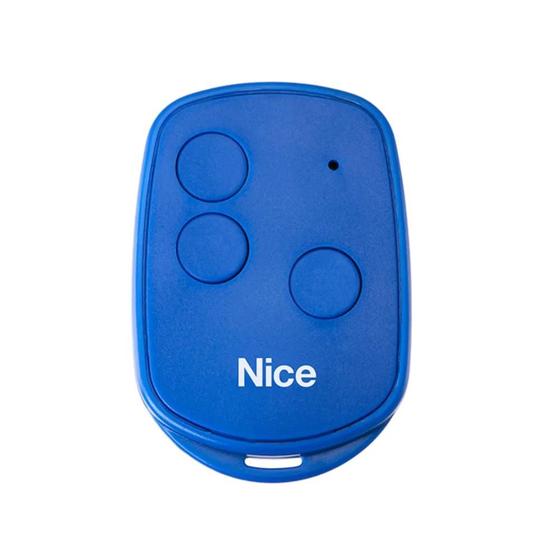 Imagem de Transmissor 3 teclas azul modelo nice 3tb 433mhz rolling code