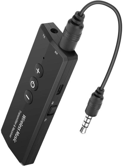 Imagem de Transmissor Bluetooth 5.0 3 em 1, Adaptador Bluetooth sem fio portátil, transmissor Bluetooth recarregável para TV, receptor de áudio Bluetooth para sistema estéreo de carro