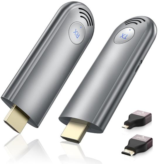 Imagem de Transmissor e Receptor HDMI Sem Fio TPUFO - 2.4G/5G - Alcance de 30m