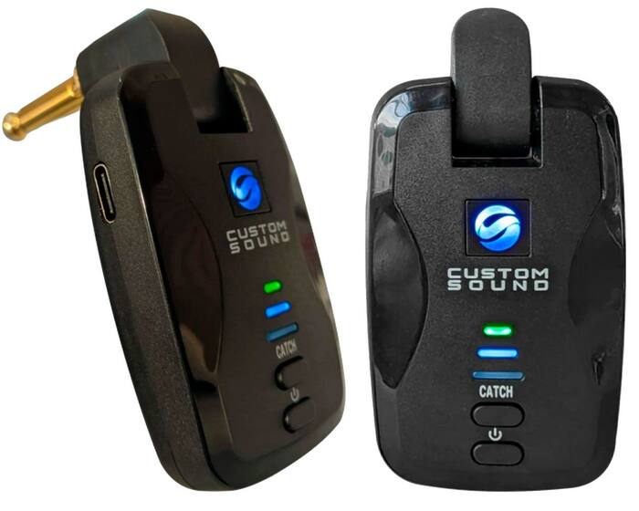 Transmissor e receptor sem fio p/ instrumentos custom sound cstr 02 ...