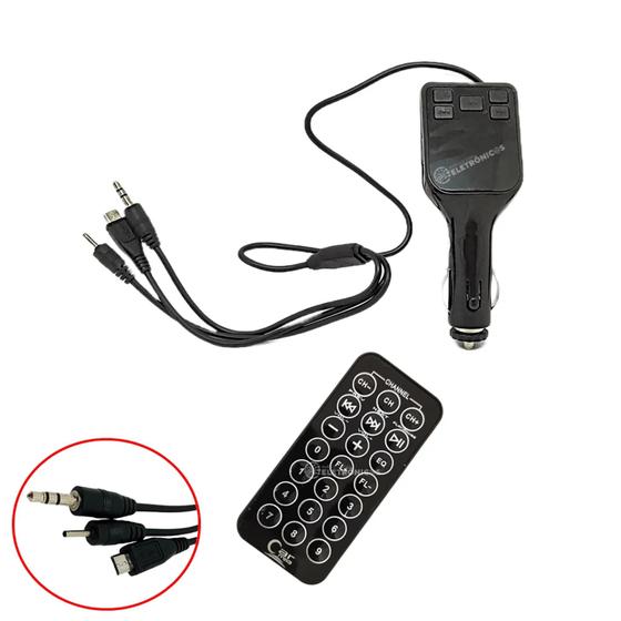 Imagem de Transmissor MP3 Veicular USB FM Display LED Digital CARMP3