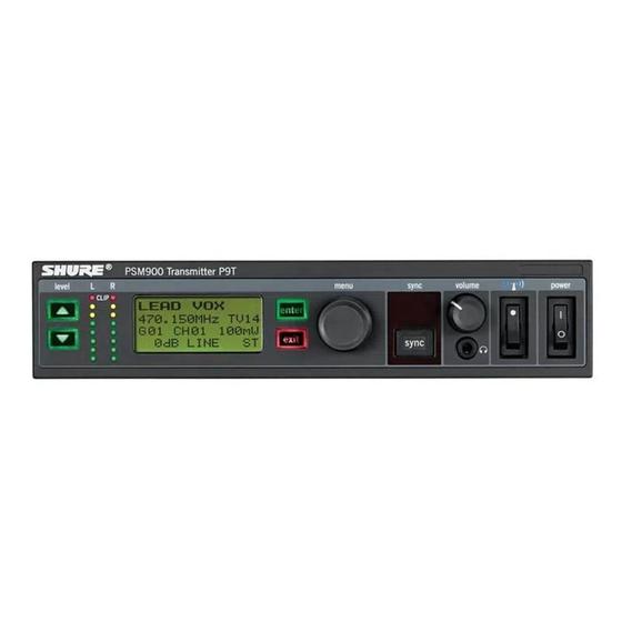 Imagem de Transmissor Shure Base P9T G6 Para Monitoracao Psm 900