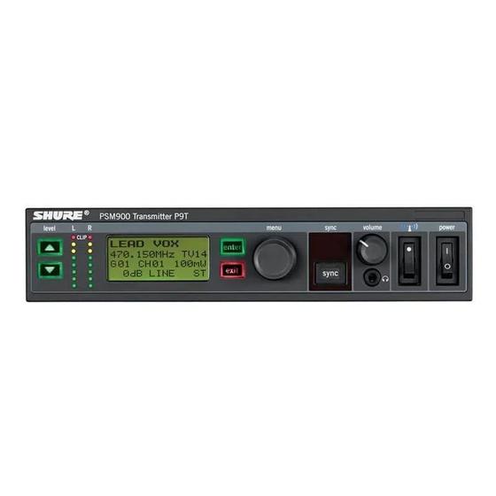 Imagem de Transmissor Shure Base P9T G6 Para Sistema De Monitoracao Psm 900