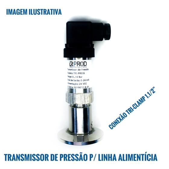 Imagem de Transmissor/Transdutor de Pressão - TriClamp - 0-20 bar - 4-20 mA -TC 1.1/2