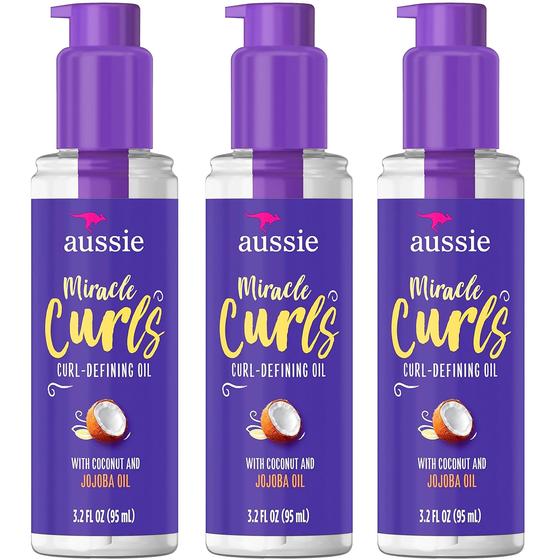 Imagem de Tratamento de cabelo Aussie Miracle Curls Defining Oil 100mL x3