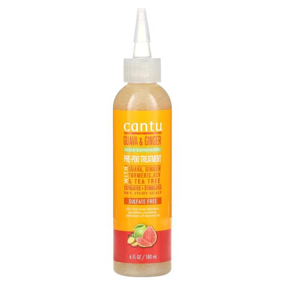 Imagem de Tratamento esfoliante pré-cocô para couro cabeludo Cantu, goiaba e gengibre 180 ml