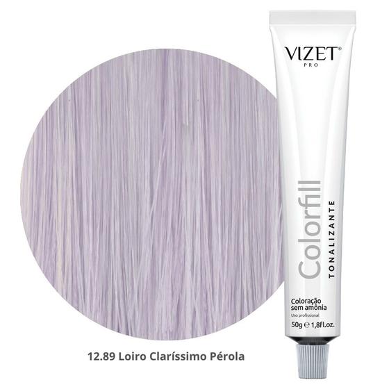 Imagem de Tratamento Tonalizante Colorfill 12.89 Loiro Claríssimo Pérola 50gr Vizet