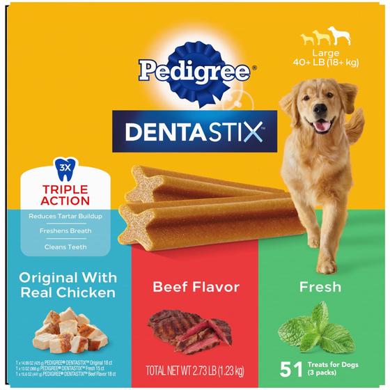 Imagem de Tratamentos dentários para cães Pedigree Dentastix Large 1,24 kg