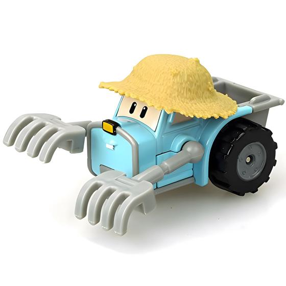 Imagem de Trator agrícola de metal fundido Toy Car Robocar Poli Tracky 1-5y