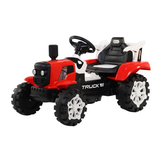 Imagem de Trator com caçamba 12v  vermelho