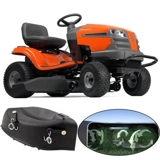 Imagem de Trator Cortador de Grama Husqvarna TS142 19HP Corte 107cm Com Bio Clip