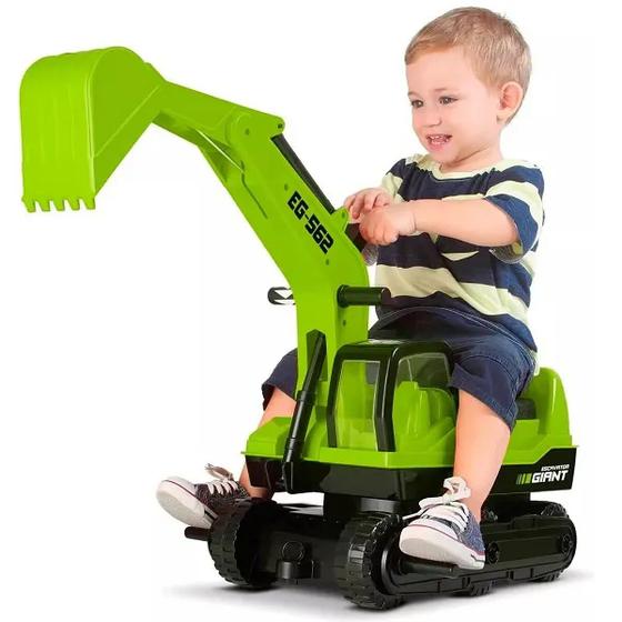 Imagem de Trator Escavadeira Infantil Gigante Escavator Infantil Verde