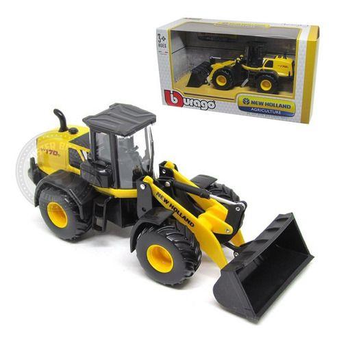 Imagem de Trator Escavadeira W170d New Holland Burago 1/50