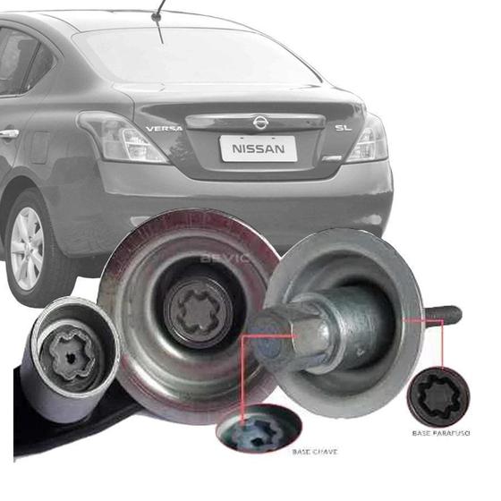 Imagem de Trava Antifurto Anti Roubo Estepe Nissan Versa 2011 Em Diante Sparelock Com Mais de 10.000 Segredos