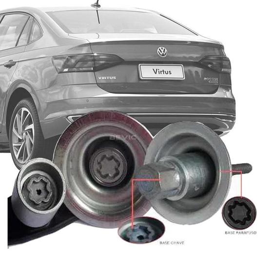 Imagem de Trava Antifurto Anti Roubo Estepe Volkswagen Virtus 2017 Em Diante Sparelock Com Mais de 10.000 Segredos FT43