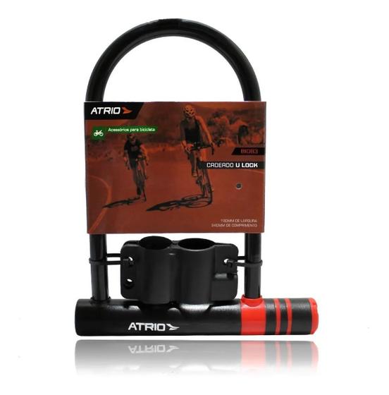 Trava Cadeado Bike Bicicleta Moto U Lock em Aço Atrio BI083 Menor preço em Trava Cadeado Bike Bicicleta Moto U Lock em Aço Atrio BI083