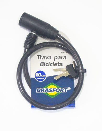 Imagem de Trava Cadeado Brasfort P/ Bicicleta Estepe Portão 60cmx8mm