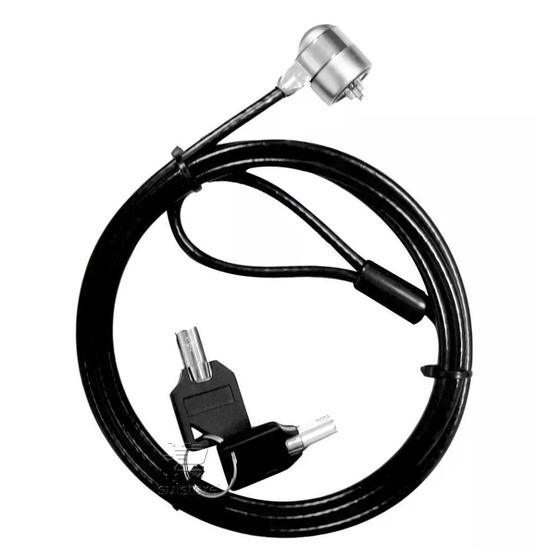 Imagem de Trava Cadeado Para Notebook Com Chave 1,5 Metros Feasso FCL-01