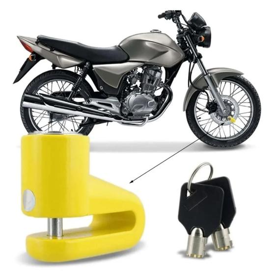 Imagem de Trava de Disco e Freio Com Alarme Para Motocicletas Universal