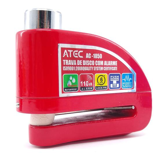 Trava Disco Moto UNIVERSAL COM Alarme TITAN FAZER TWISTER - ATEC ...