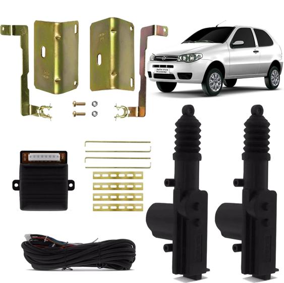 Imagem de Trava Elétrica 2 Portas e Suporte de trava Palio De 1996 Até 2012 2 Portas