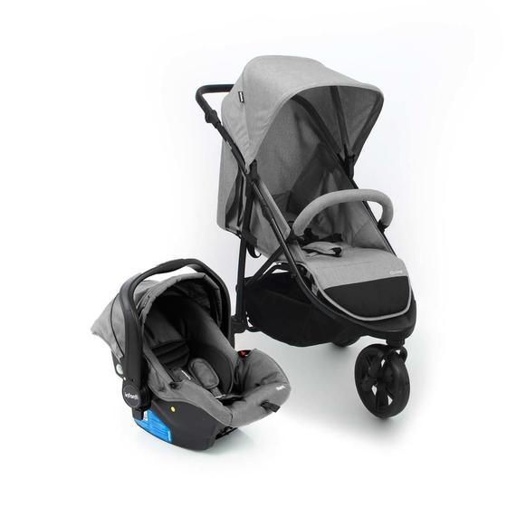 Carrinho de Bebe Infanti Bebê Conforto Collina Duo Cinza Carrinho de Bebe Infanti Bebê Conforto Collina Duo Cinza