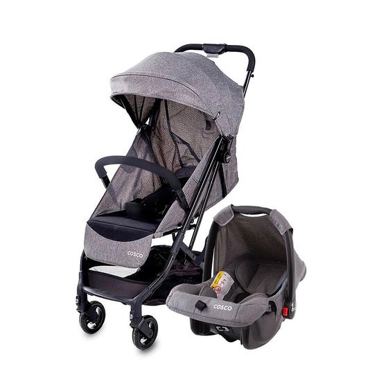 Carrinho de Bebe Cosco Bebê Conforto Minny 3.0 Duo Cinza Cax00709