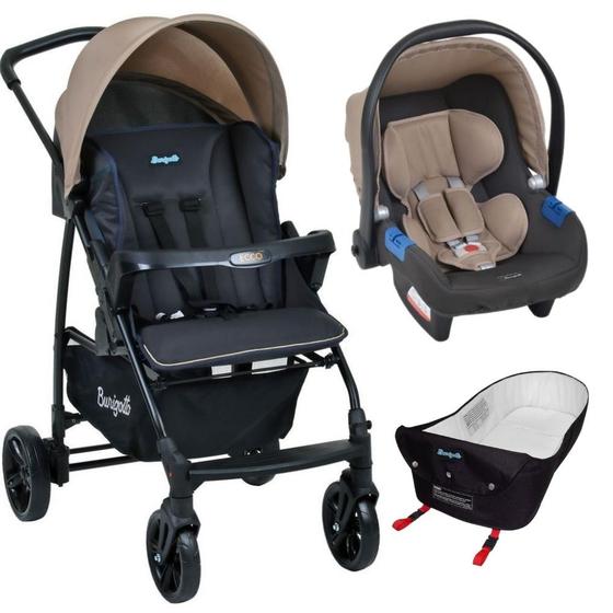 Imagem de Travel System Ecco Capuccino (Bege) + Ninho Pramette- Burigotto