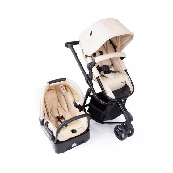 Carrinho de Bebe Safety 1st Bebê Conforto Mobi Nature Bege Cax00555 Carrinho de Bebe Safety 1st Bebê Conforto Mobi Nature Bege Cax00555