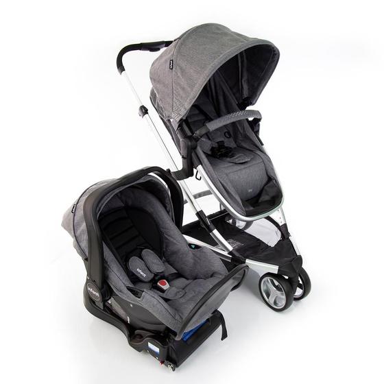 Carrinho de Bebe Infanti Bebê Conforto Trio Sky Cinza Carrinho de Bebe Infanti Bebê Conforto Trio Sky Cinza