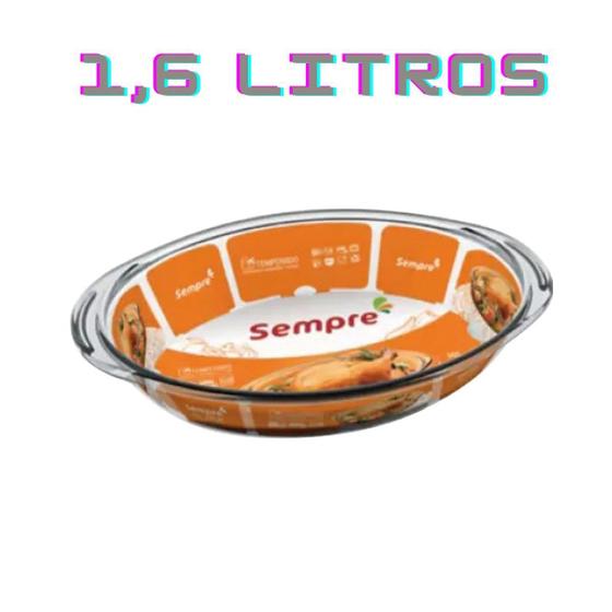 Imagem de Travessa 1,6L Oval Vidro Nadir Forno ou Freezer Sempre