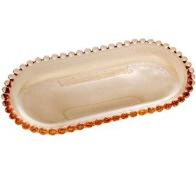 Imagem de Travessa cristal oval pearl ambar 24cm