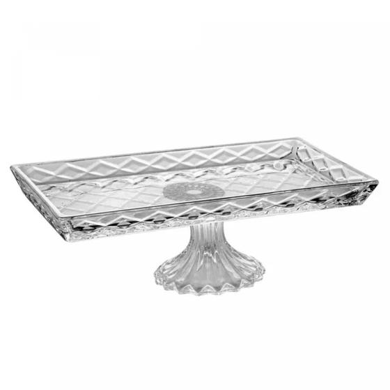 Imagem de Travessa de Cristal com Pé Deli Diamond 34cm - Lyor