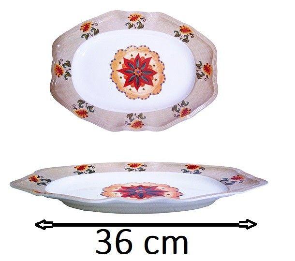 Imagem de Travessa de Melamina Oval com Detalhes e Estampa Verão Premium 36x26cm