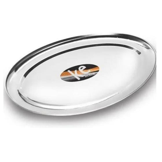 Imagem de Travessa Inox Oval Rasa 30cm Kehome