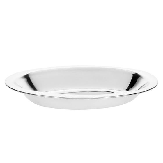 Imagem de Travessa Oval 25cm Funda Aço Inox Tradicional Gourmet Mix