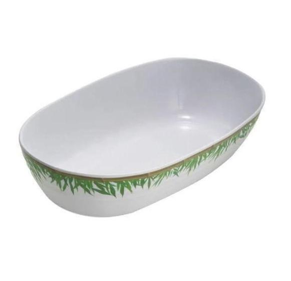 Imagem de Travessa Oval Bambu De Melamina Bowl 32X19Cm - Mimo