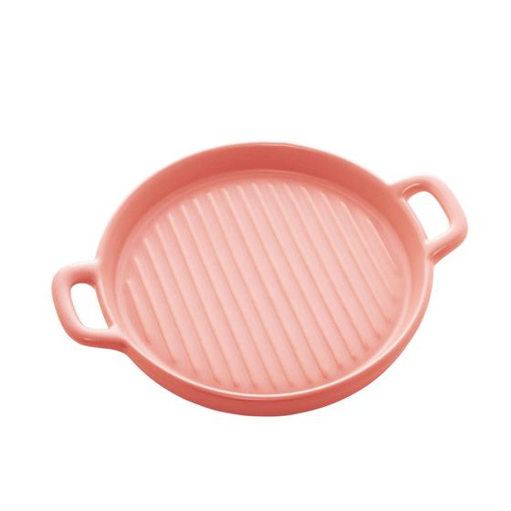 Imagem de Travessa Porcelana Redonda Nordica Rosa Matt 24x19x3cm