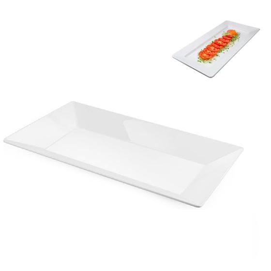 Imagem de Travessa Prato Retangular Melamina Para Servir 25,5cm Sushi