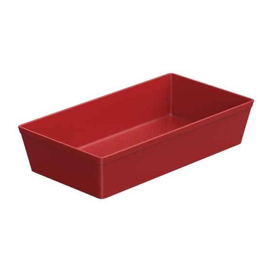 Imagem de Travessa Retangular 3L Gn 1/3 32Cm Uno Coza Vermelho Brinox