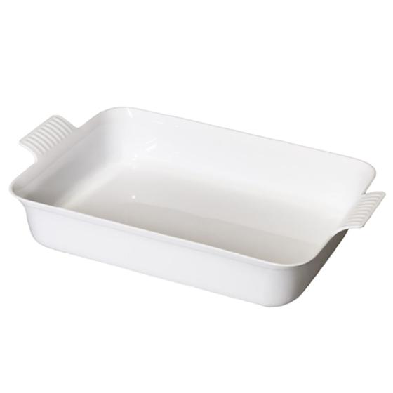 Imagem de Travessa Retangular Com Alça LE CHEF 39,5X24,5X8,5Cm Branca